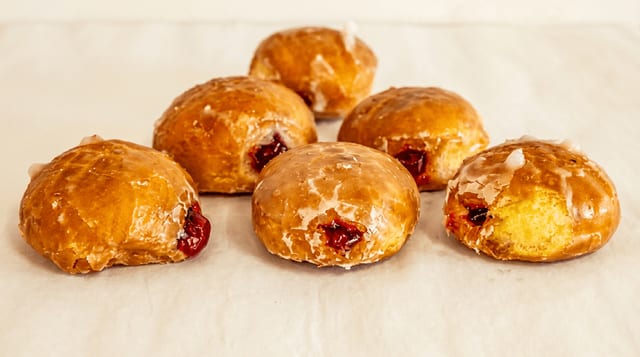Raspberry-Filled Cronut Holes.